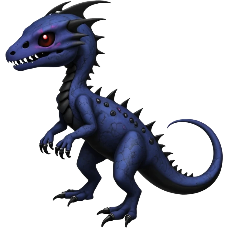 Nebulae Evil Gothic Spooky Salandit-Duskull-Noibat-Fakémon-hybrid-creature (full body)  emoji