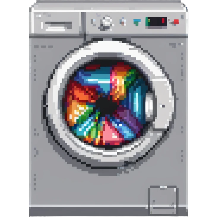 washing machine with door open, laundry appliance emoji
