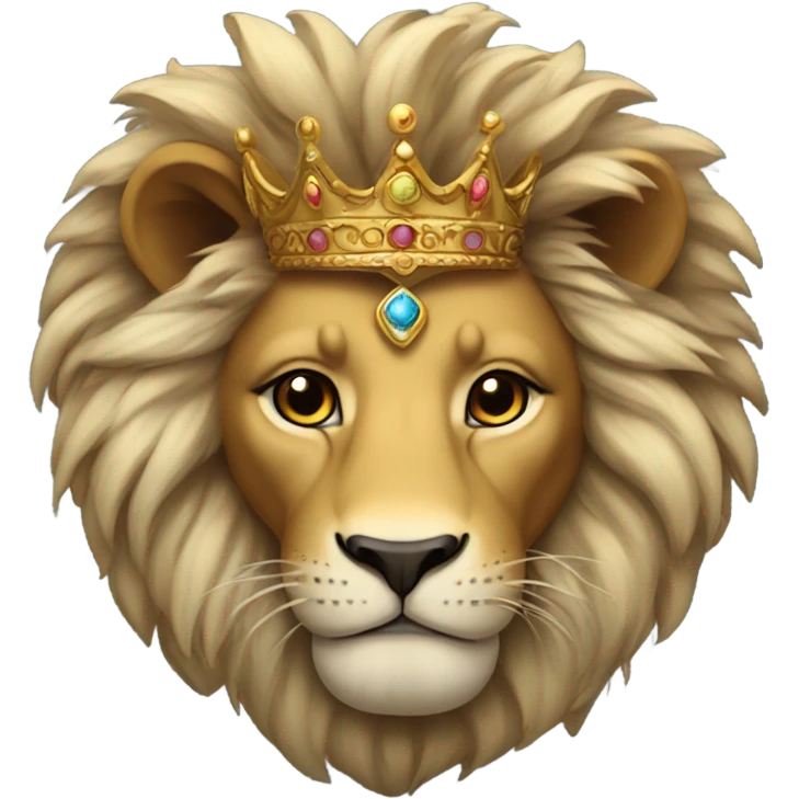 Lion with a crown emoji