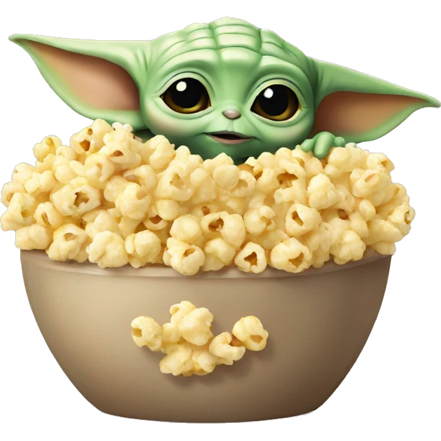 baby yoda popcorn emoji
