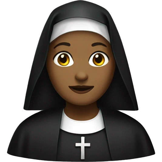 nun wearing black habit emoji