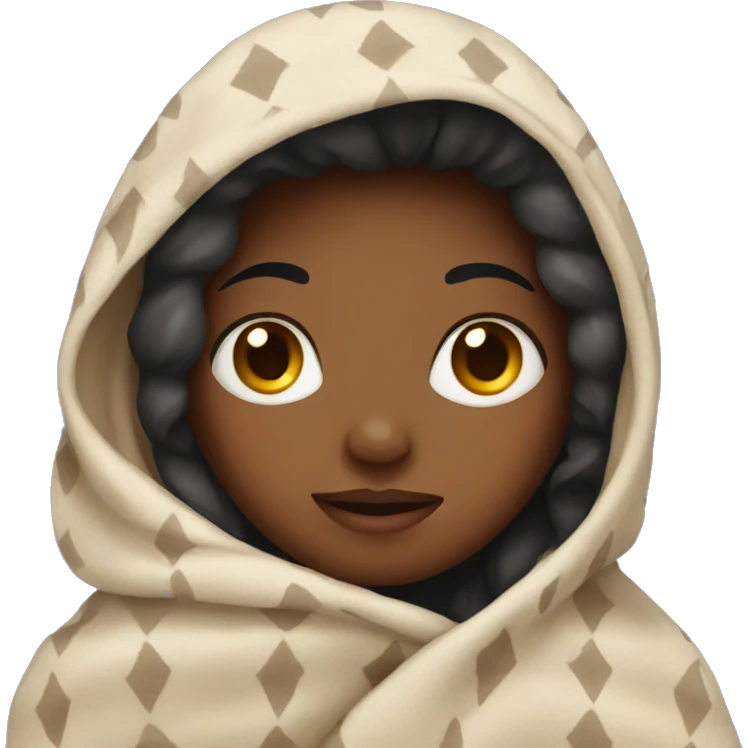 Girl in blanket  emoji