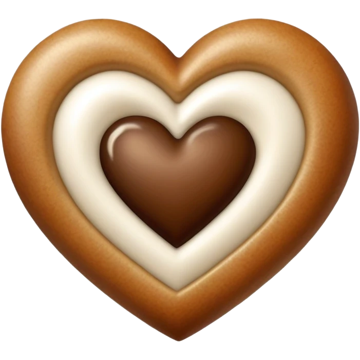 Quiero un corazón café de primeras luego el beig en medio y al final el blanco  emoji
