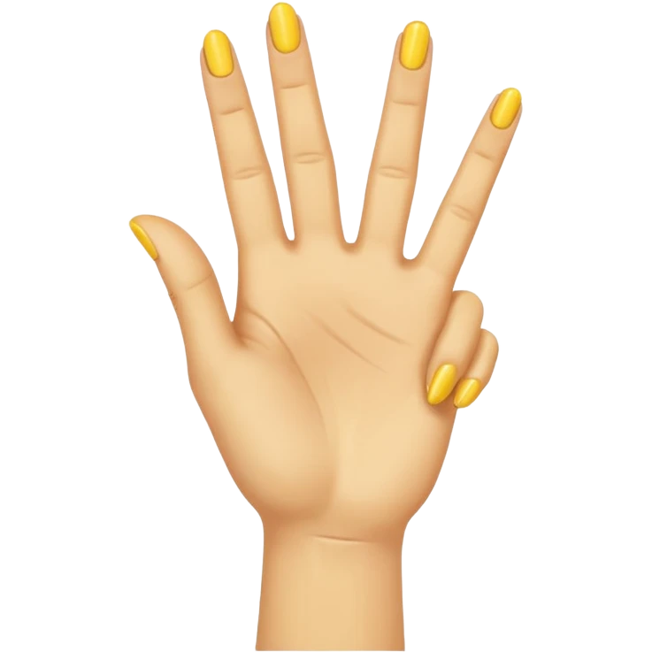 yellow hand doing the three fingers up salute from the hunger games emoji