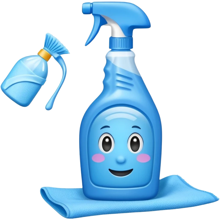 cleaning product and rag emoji