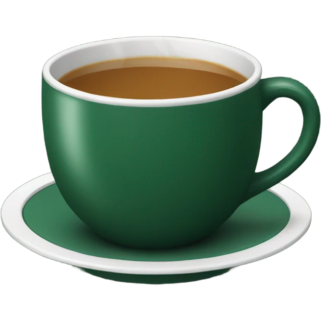 nice round dark green cup of hot chai tea dark green mug emoji