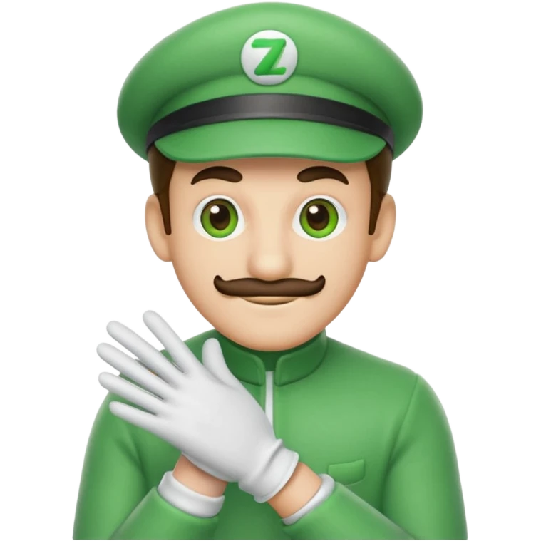 Luigi white gloves emoji