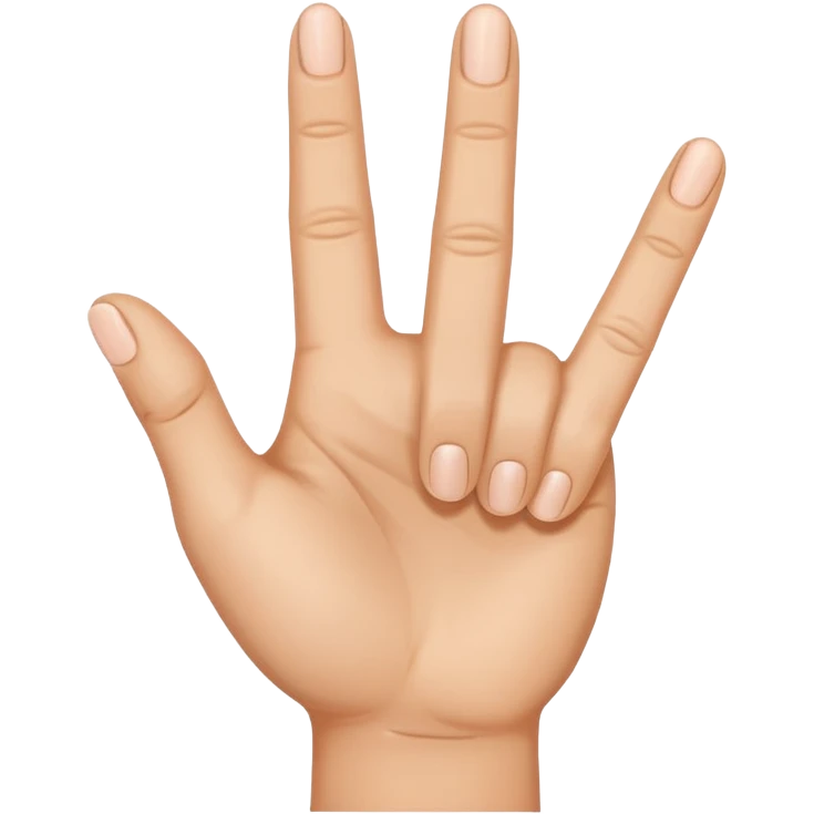 main  avec TROIS doigts du milieu levés   emoji