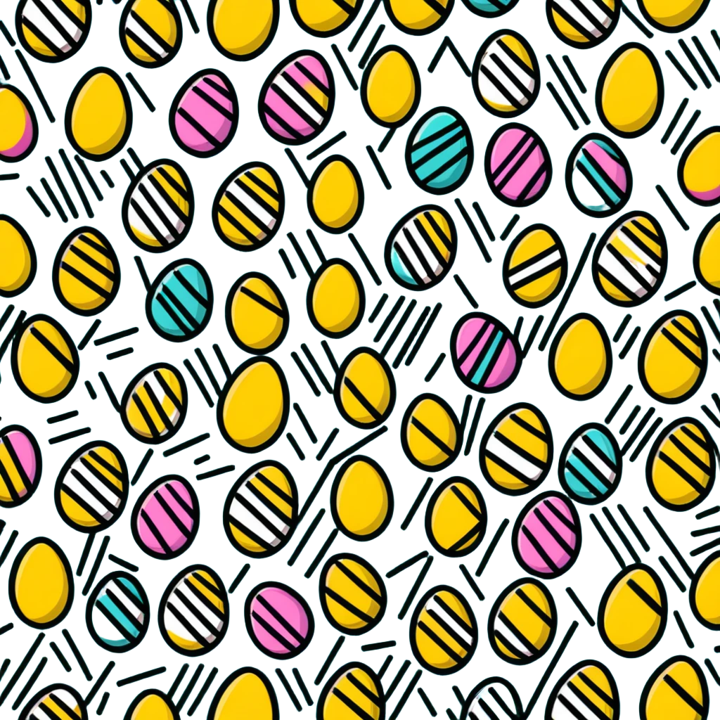 Easter egg with pattern emoji