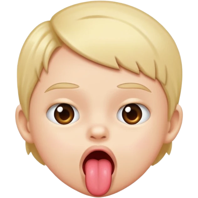 A person who shows his tongue is like a child who is offended emoji