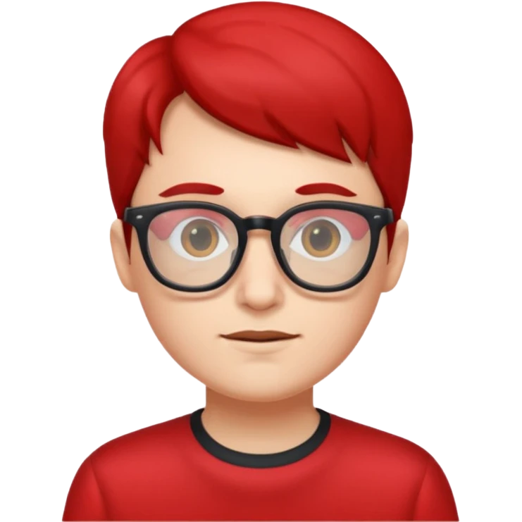 red clothed person with eyeglass emoji