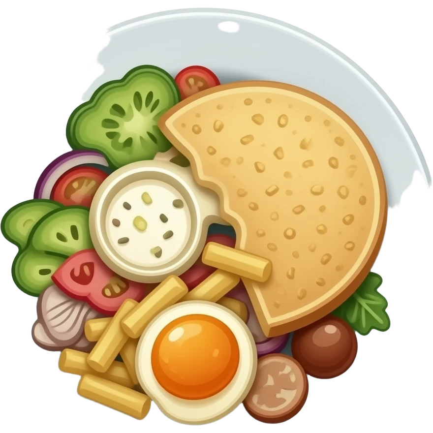 food leftovers on plate emoji
