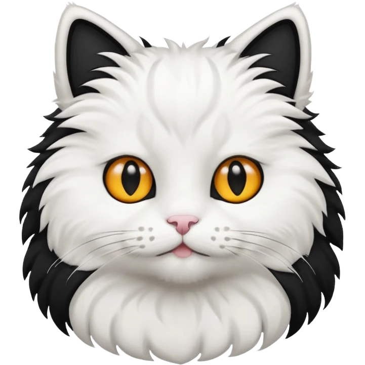 White anche black cat body emoji