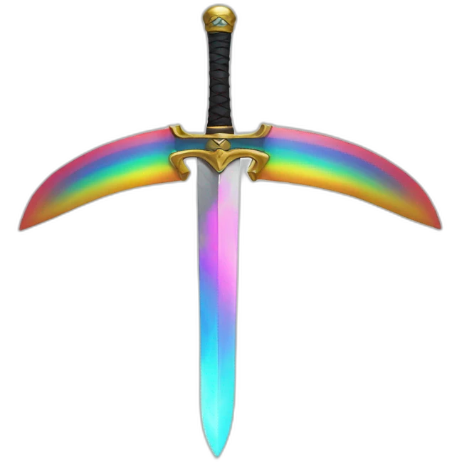 sword rainbow lightning emoji