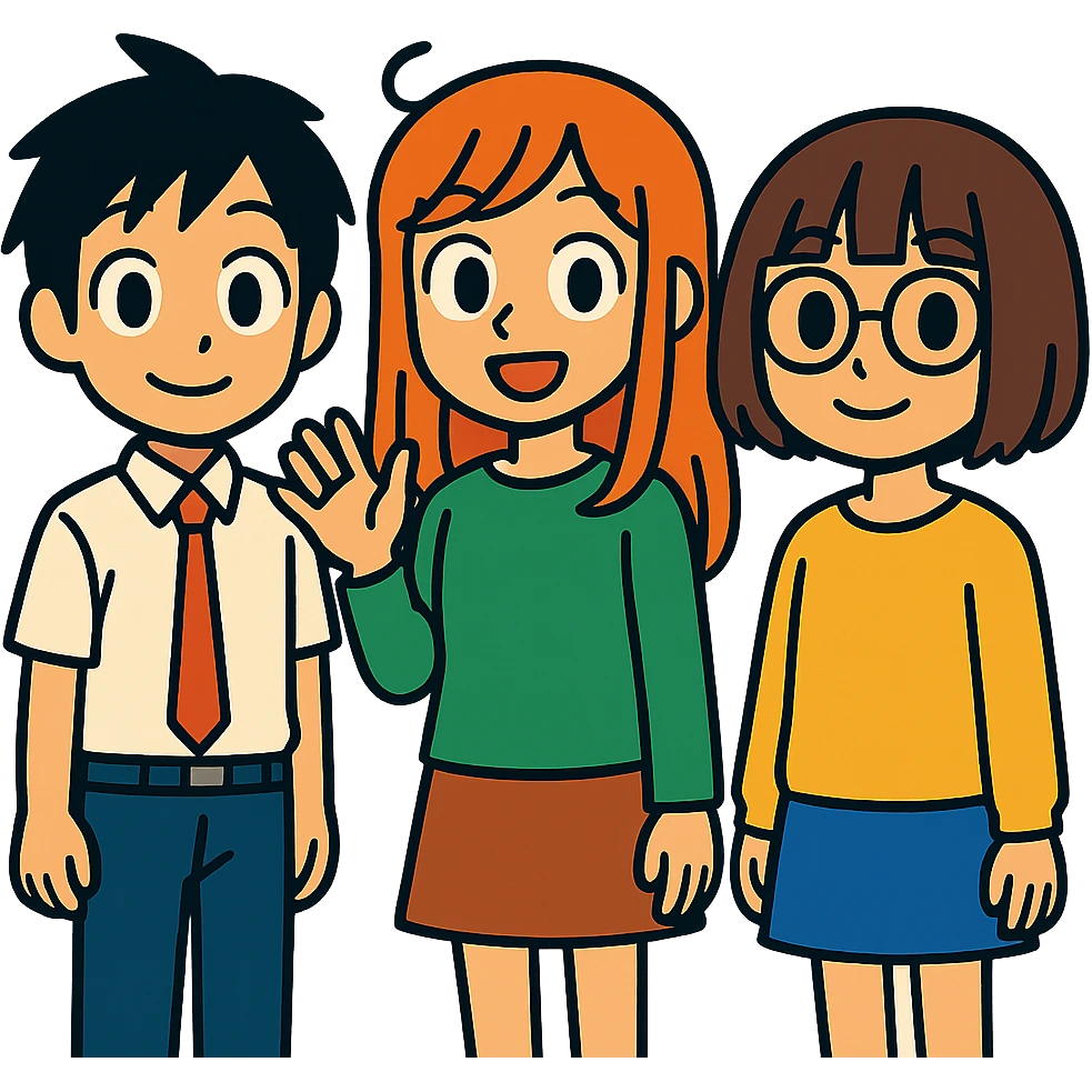 emoji combining Hiro, Miyamura, and Kanata Asai emoji