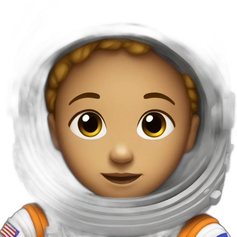 newborn in astronaut costume emoji