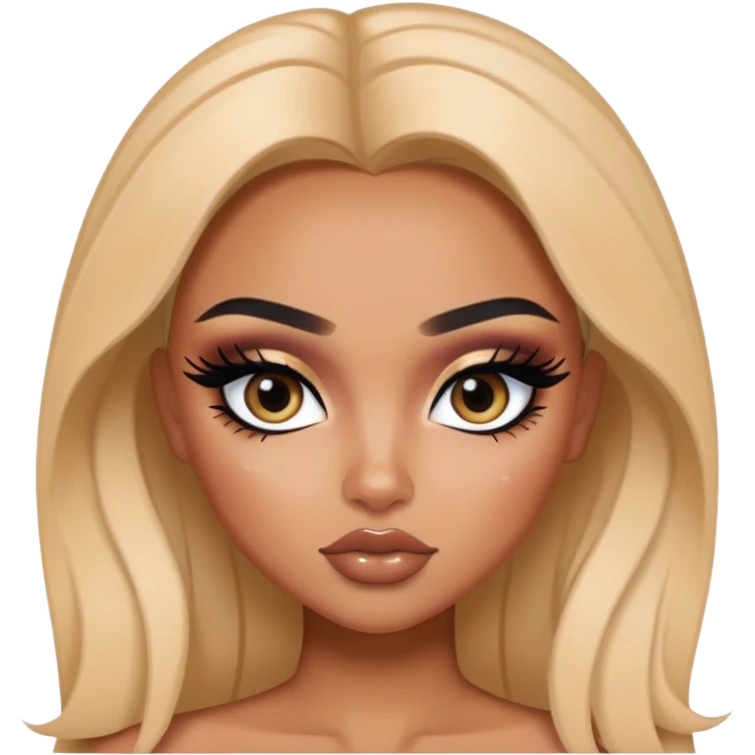 italian, pretty makeup, pretty bratz baddie, black eyeliner emoji