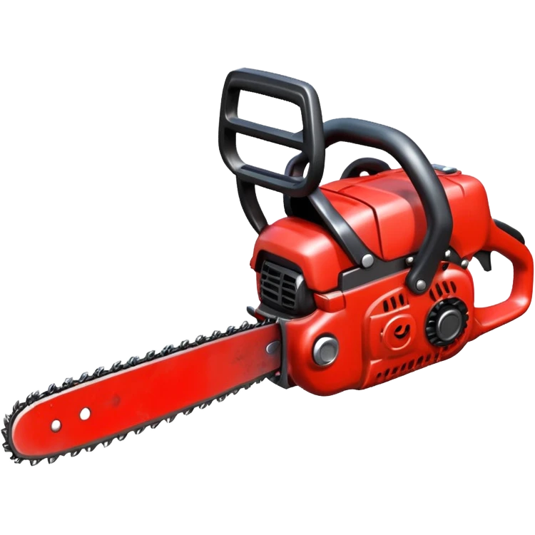 Small chainsaw, horror style, cartoon emoji, no background emoji