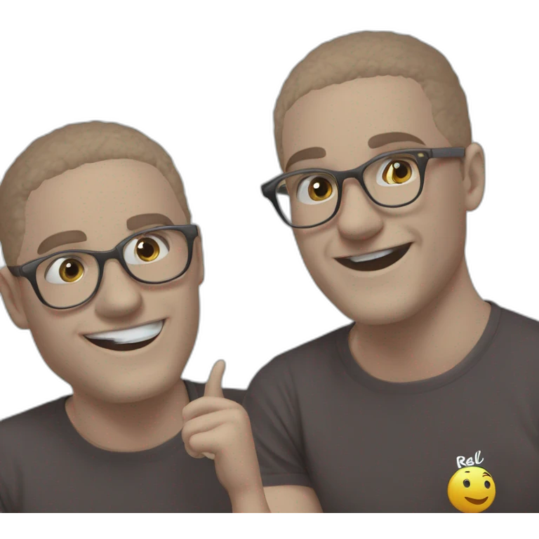 glasses and grin meme emoji