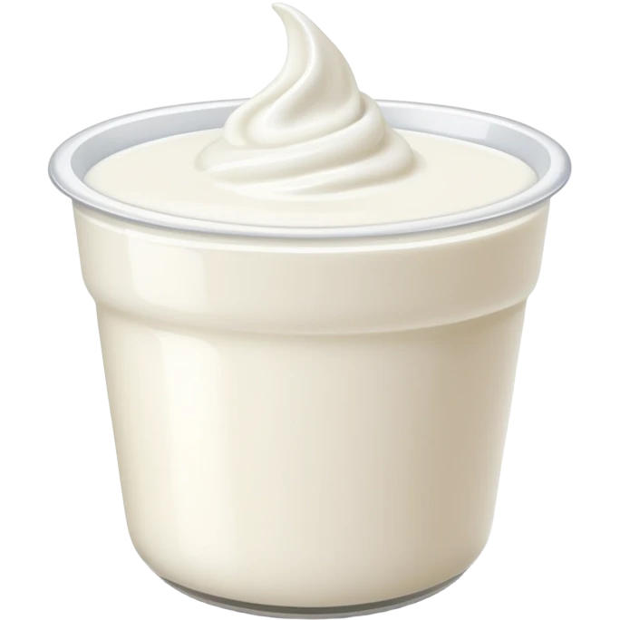 A cup of plain white yogurt emoji