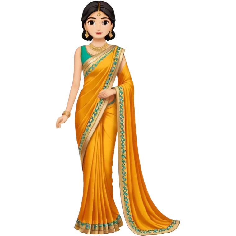 sleeveless saree without the girl emoji