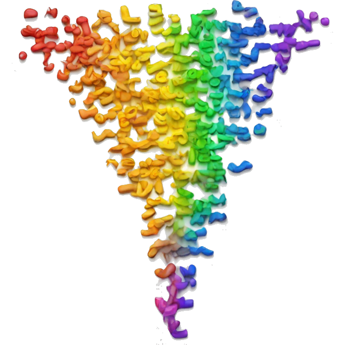 "PSE" text with rainbow pulsing colors emoji