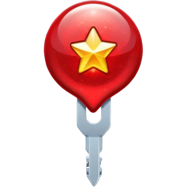 glitter red pin emoji