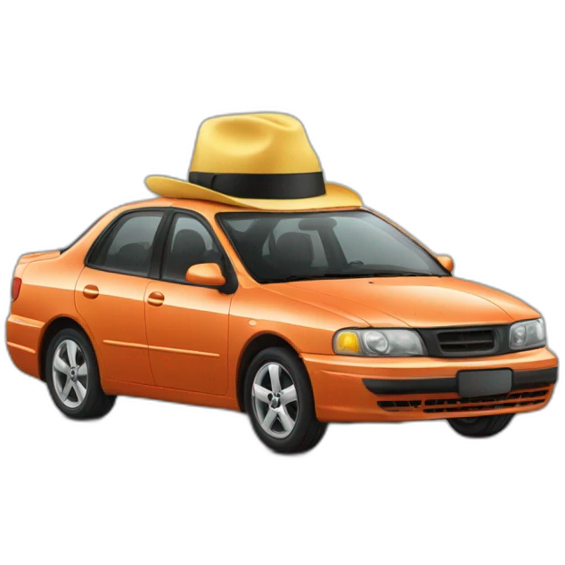 Car with détective hat emoji