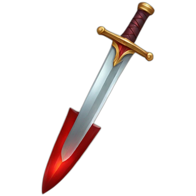 red glass sword emoji