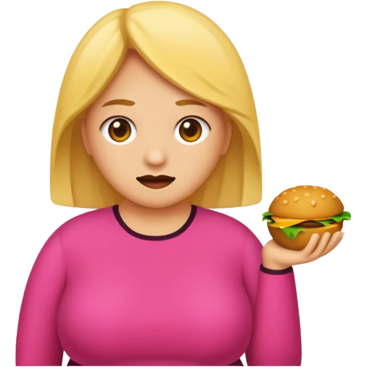 Quiero que crees un emoji tipo 🚷 Pero reemplaza a la persona por una silueta de una mujer obesa emoji