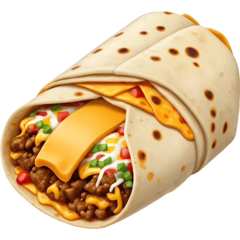 Cheesy beefy Burrito  emoji