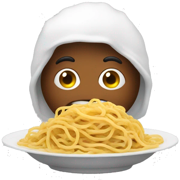 smiley eating spaghetti emoji
