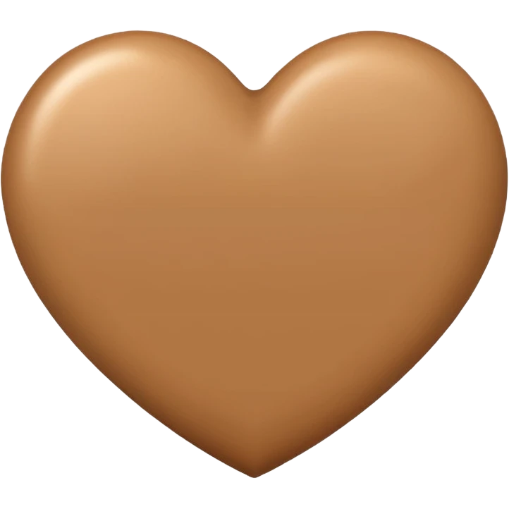 light brown heart emoji with no face just plain light brown heart emoji emoji