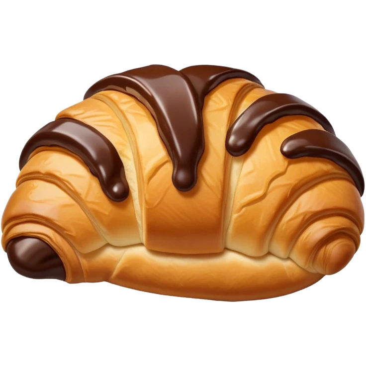 Croissant with chocolate on it
 emoji