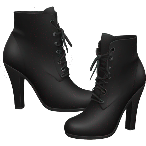black heeled boots pumps emoji