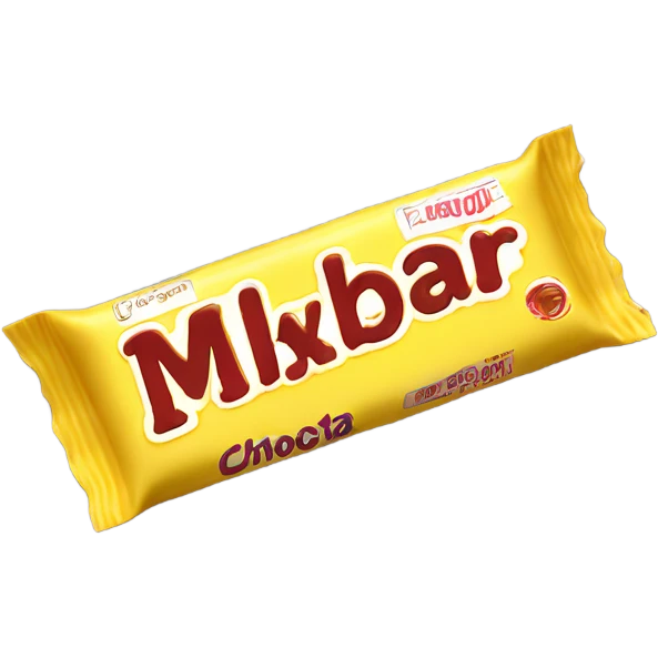 Hyper Realistic Milkybar chocolate wrapper emoji