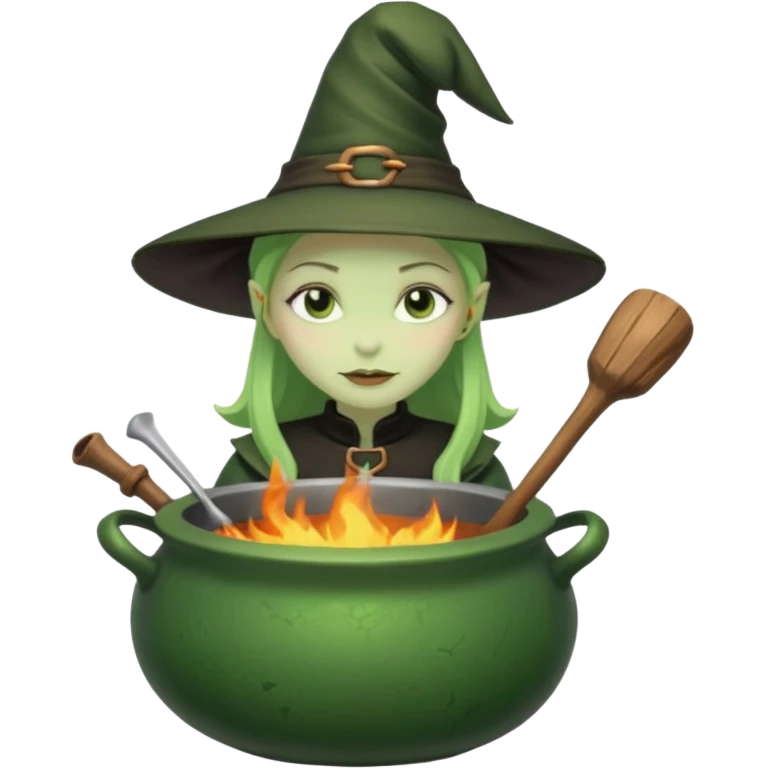 green witch cooking potion emoji