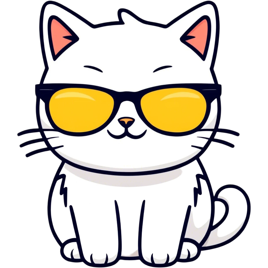 Cat with sunglasses emoji