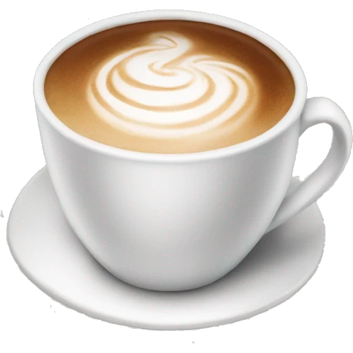 Peppermint latte with no face emoji