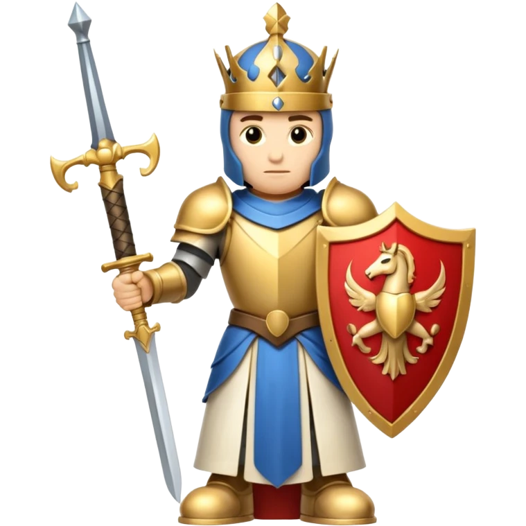 Chess piece holy knight with a giant sword emoji