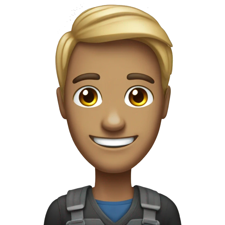 Create a unique, cheerful, and agreeable personality that expresses its readiness to provide services and meet customer requests. emoji
