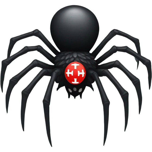 gothic spider with red cross emoji
