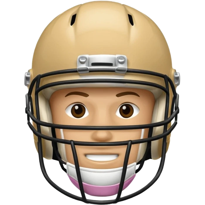 College football player helmet in light tan color  emoji