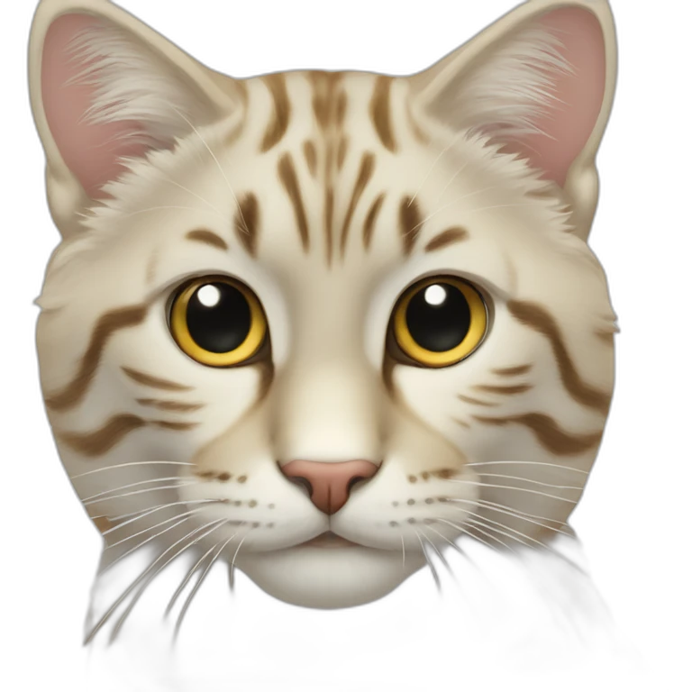 白色的猫 蓝色和黄色的眼睛 emoji