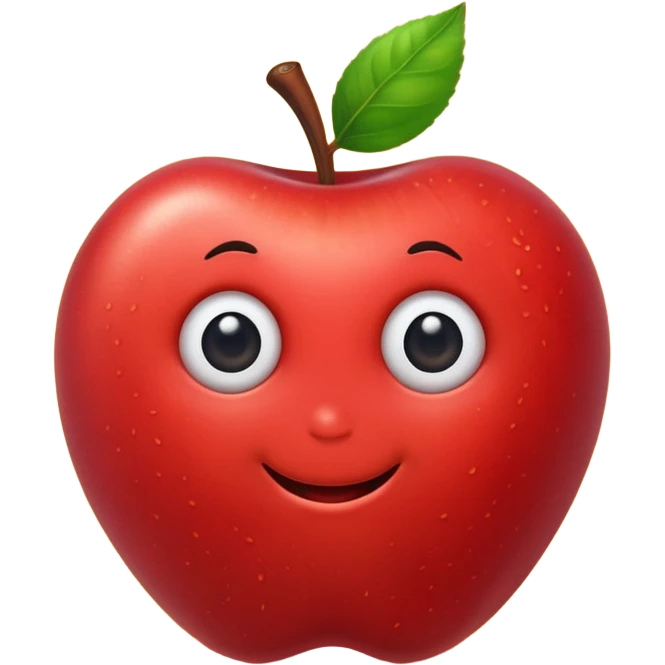 worm on apple emoji