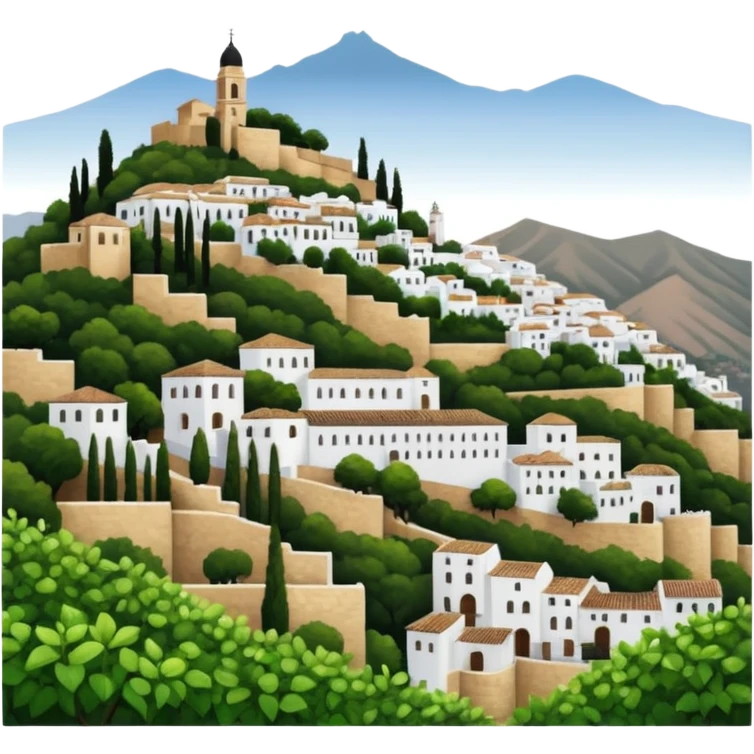 El Albaicín y el Sacromonte of granada, spain  emoji