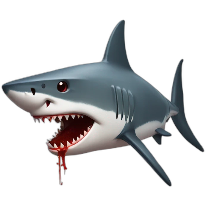 bloody shark emoji