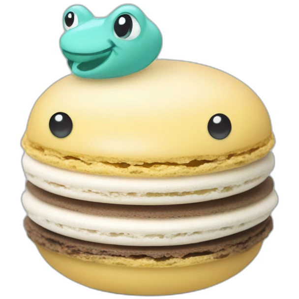 macaron with seapig emoji