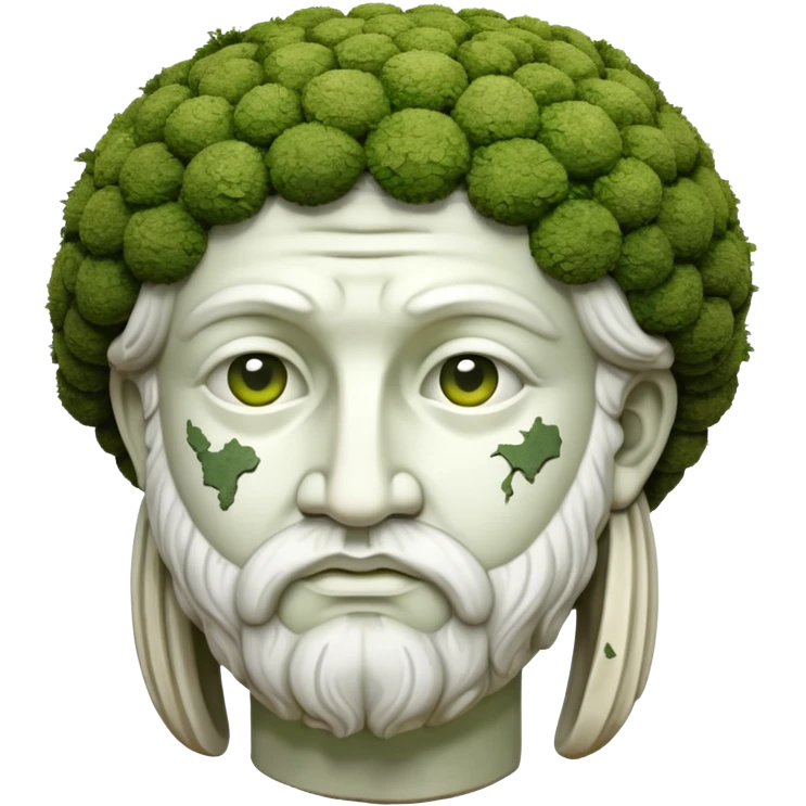 greek sculpture with moss emoji