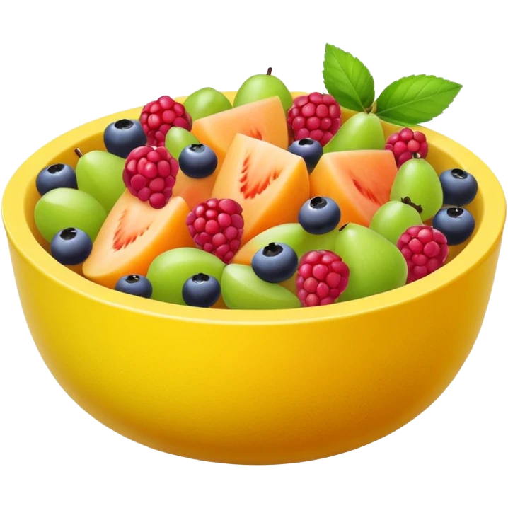 fruit salad yellow bowl emoji